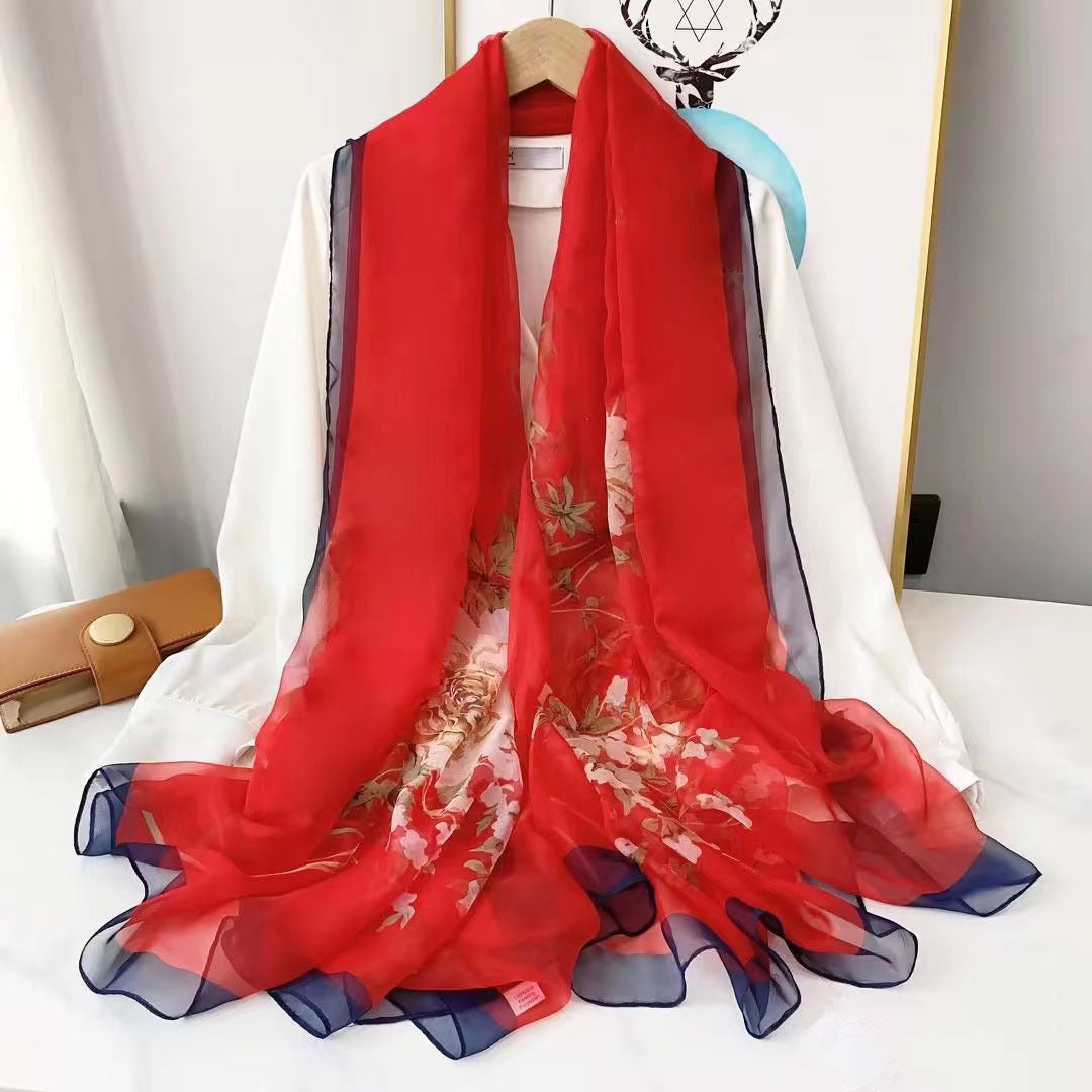 Yarn Cashew Printed Beach Travel Sun Protection Scarf