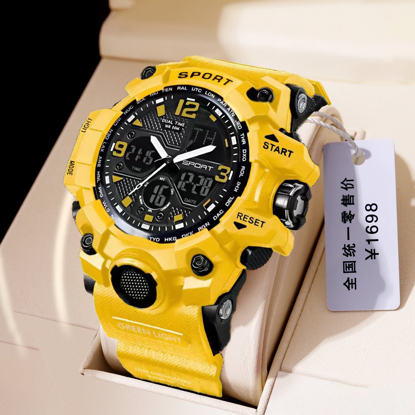 Foreign Trade Watch Black Technology Junior High School Student Trendy Sports Luminous Boys Cross-border Electronic Watch