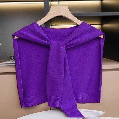 Shoulder Pad Waistcoat Wool Scarf