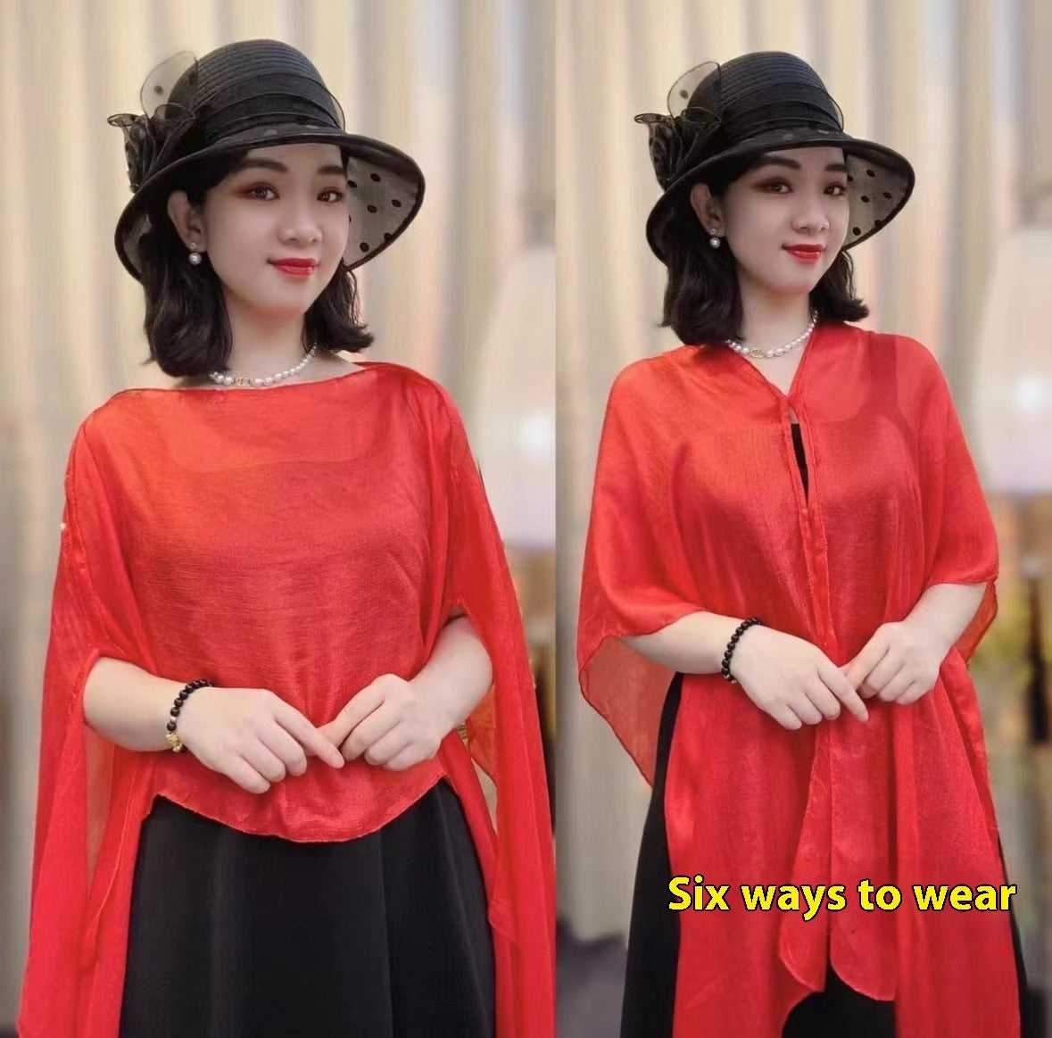 Solid Color Vacation Style Fashionable All-match Sunscreen Pullover Scarf Shawl