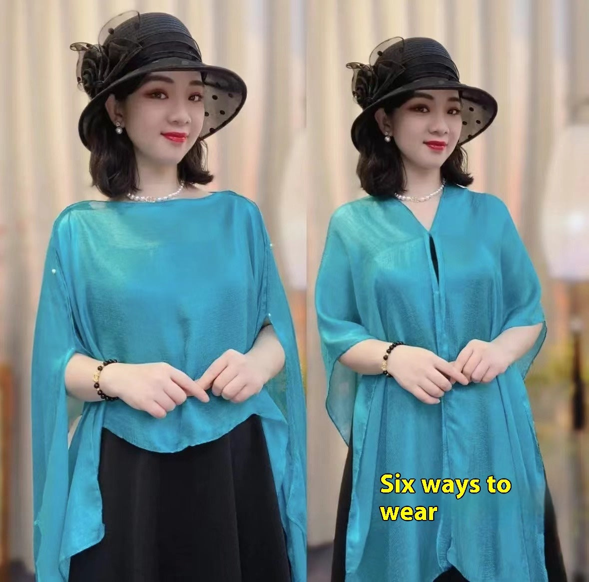 Solid Color Vacation Style Fashionable All-match Sunscreen Pullover Scarf Shawl