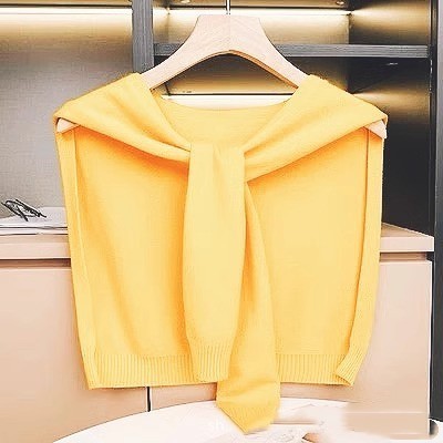 Shoulder Pad Waistcoat Wool Scarf