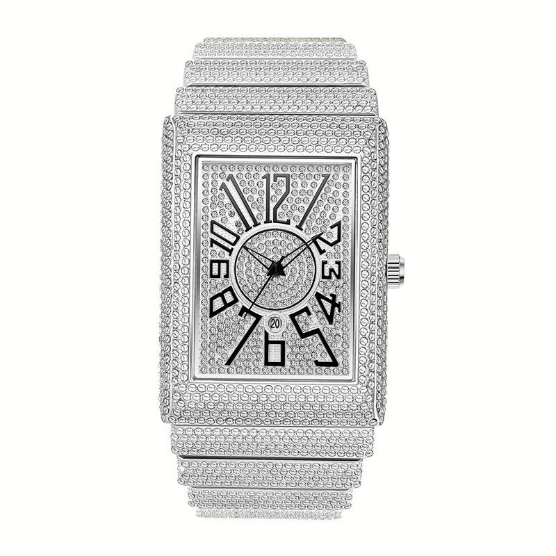 Diamond-embedded Watch Men's Super Starry Square