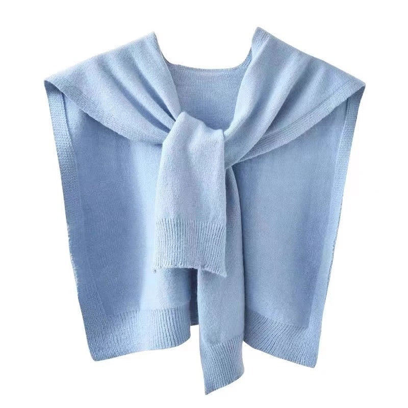 Shoulder Pad Waistcoat Wool Scarf