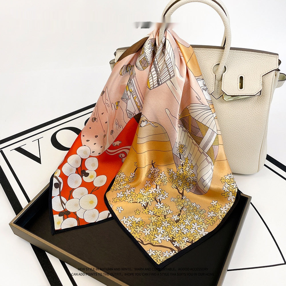 70CM Silk Handkerchief Luxurious