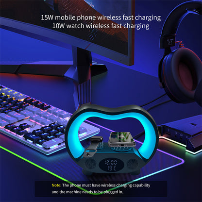 6-in-1 Smart Table Lamp: Ambience Light, Charger, Speaker & Remote/App Control
