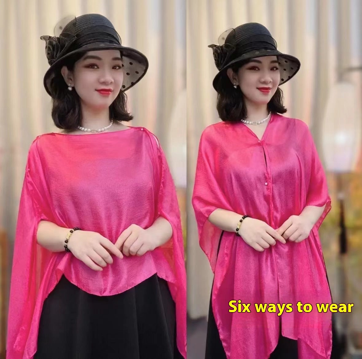Solid Color Vacation Style Fashionable All-match Sunscreen Pullover Scarf Shawl
