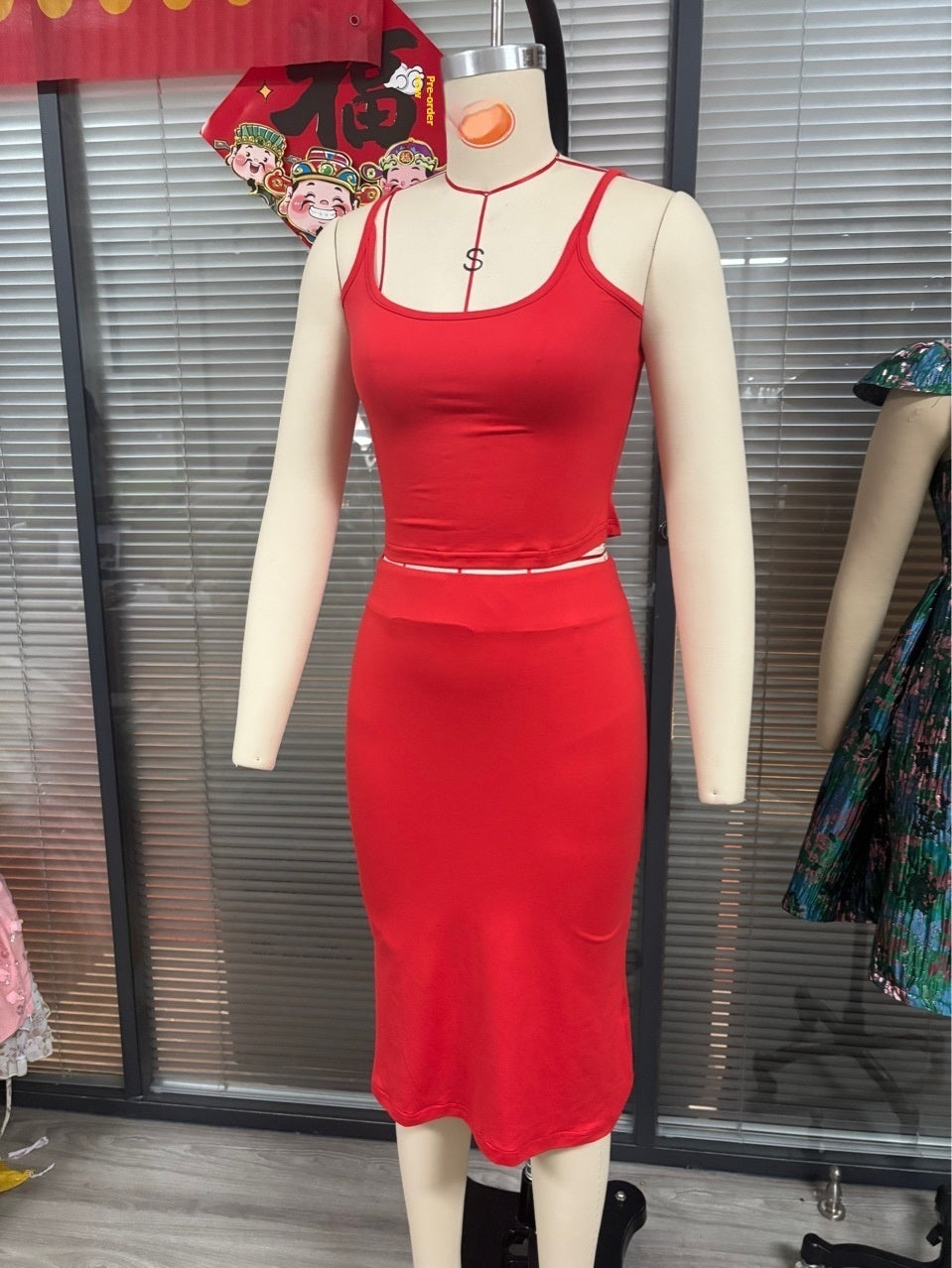 Elastic Vest Elastic High Waist Suit