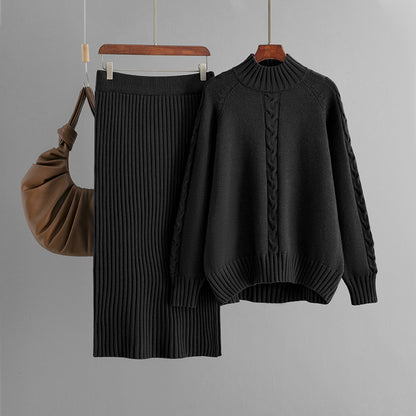 Long Sleeve Thread Fashion Skirt Suit Women