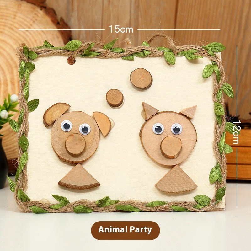 Arbor Day DIY Natural Branches Handmade Wooden Art Wood Painting