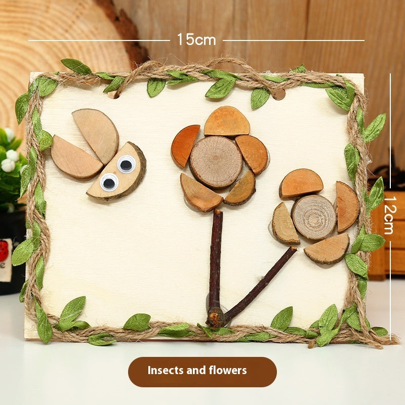 Arbor Day DIY Natural Branches Handmade Wooden Art Wood Painting