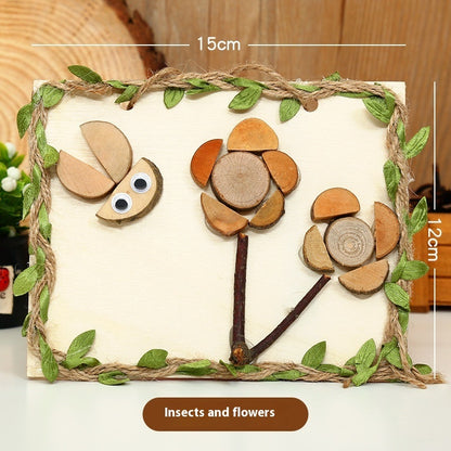 Arbor Day DIY Natural Branches Handmade Wooden Art Wood Painting