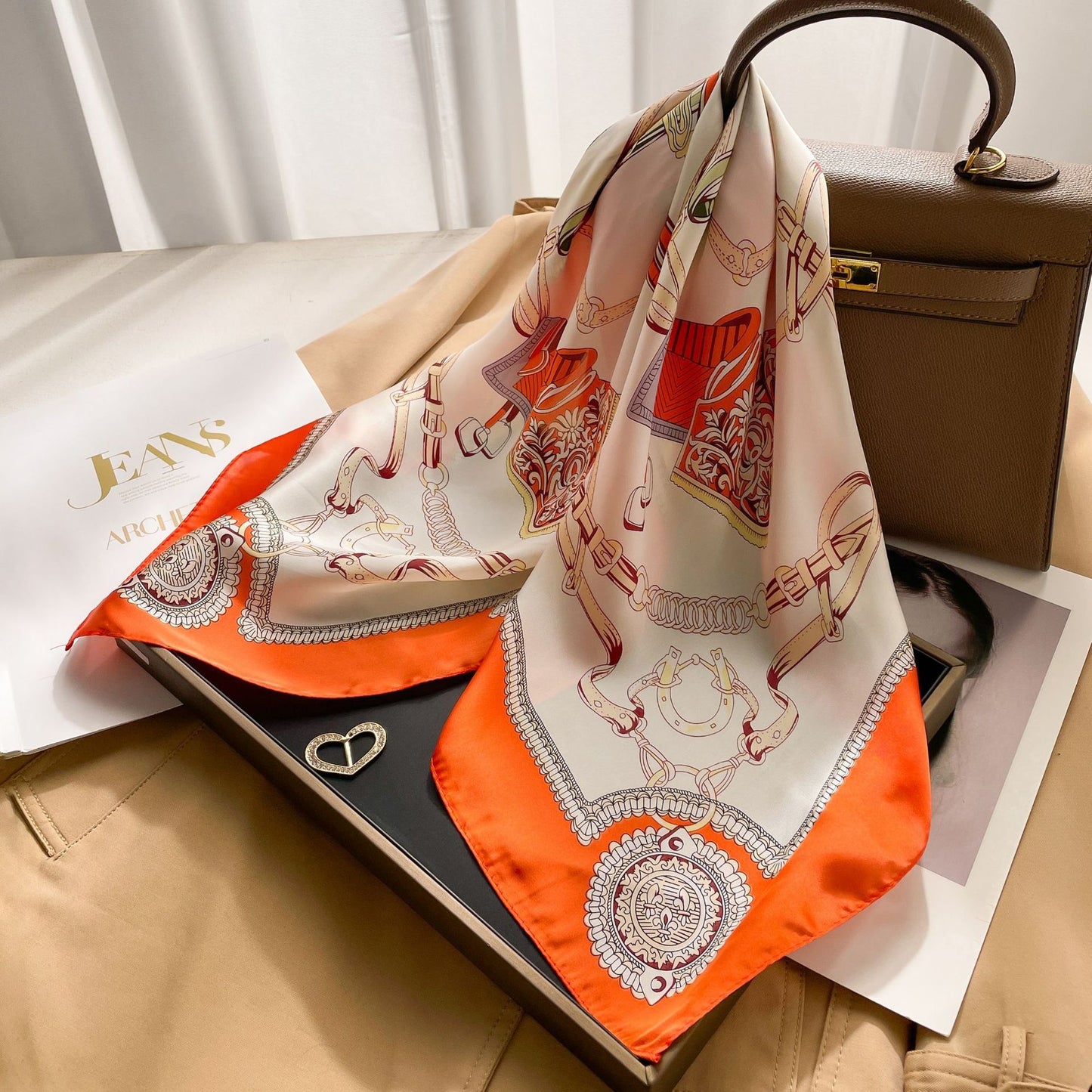 New 70 Korean Style Small Square Towel Silk Scarf For Women
