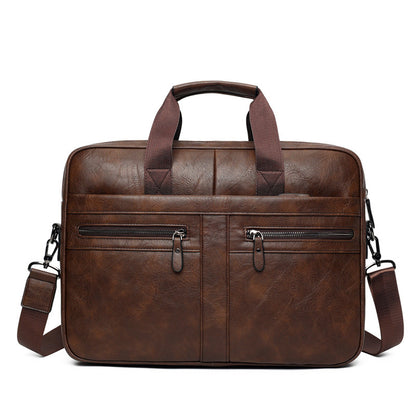 Retro Crazy Horse Pattern Briefcase For Men Briefcase