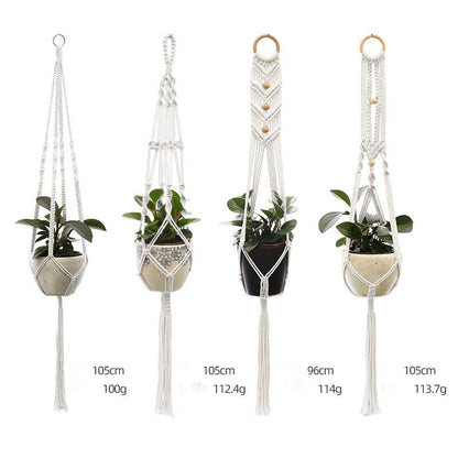 Custom Hand-knitted Hanging Flowerpot Net Bag