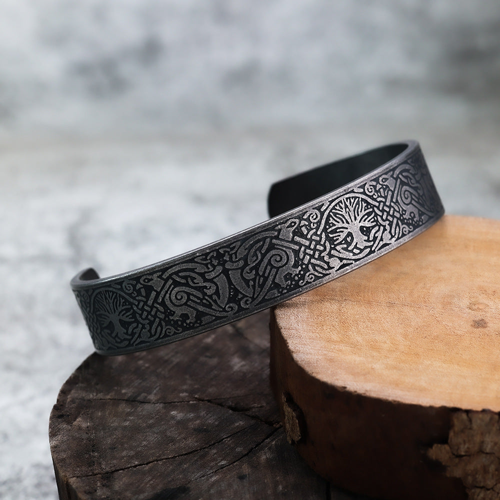 Lucky Tree Fashion Men's Bracelet Titanium Steel Ornament