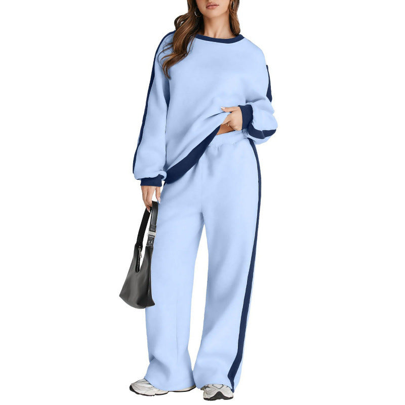 Spring And Autumn Leisure Simple Graceful Color Matching Long Sleeve