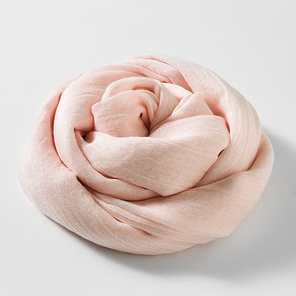 Artistic Sunscreen Solid Color Cotton And Linen Scarf