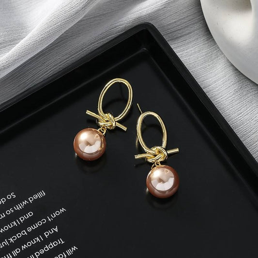 Vintage Pearl Sterling Silver Needle Earrings