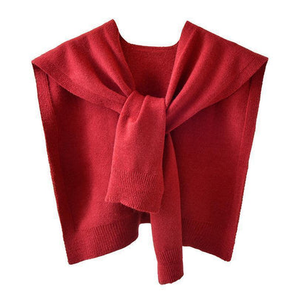 Core-spun Yarn Knitted Shawl Spring Autumn Outerwear Waistcoat