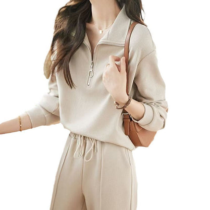 Casual Sportswear Two-piece Set Autumn And Winter New Simple