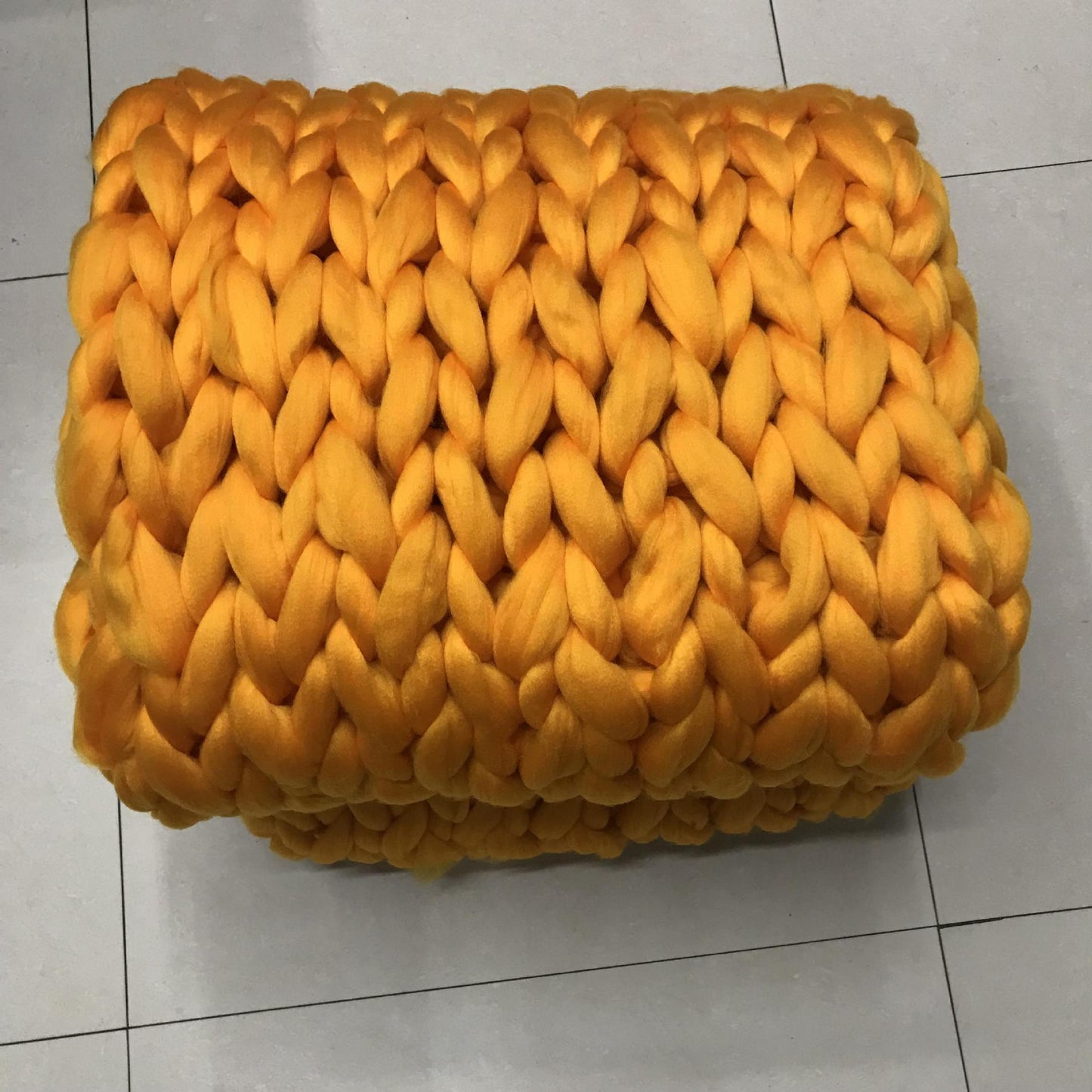 Hand Knitted Wool Blanket