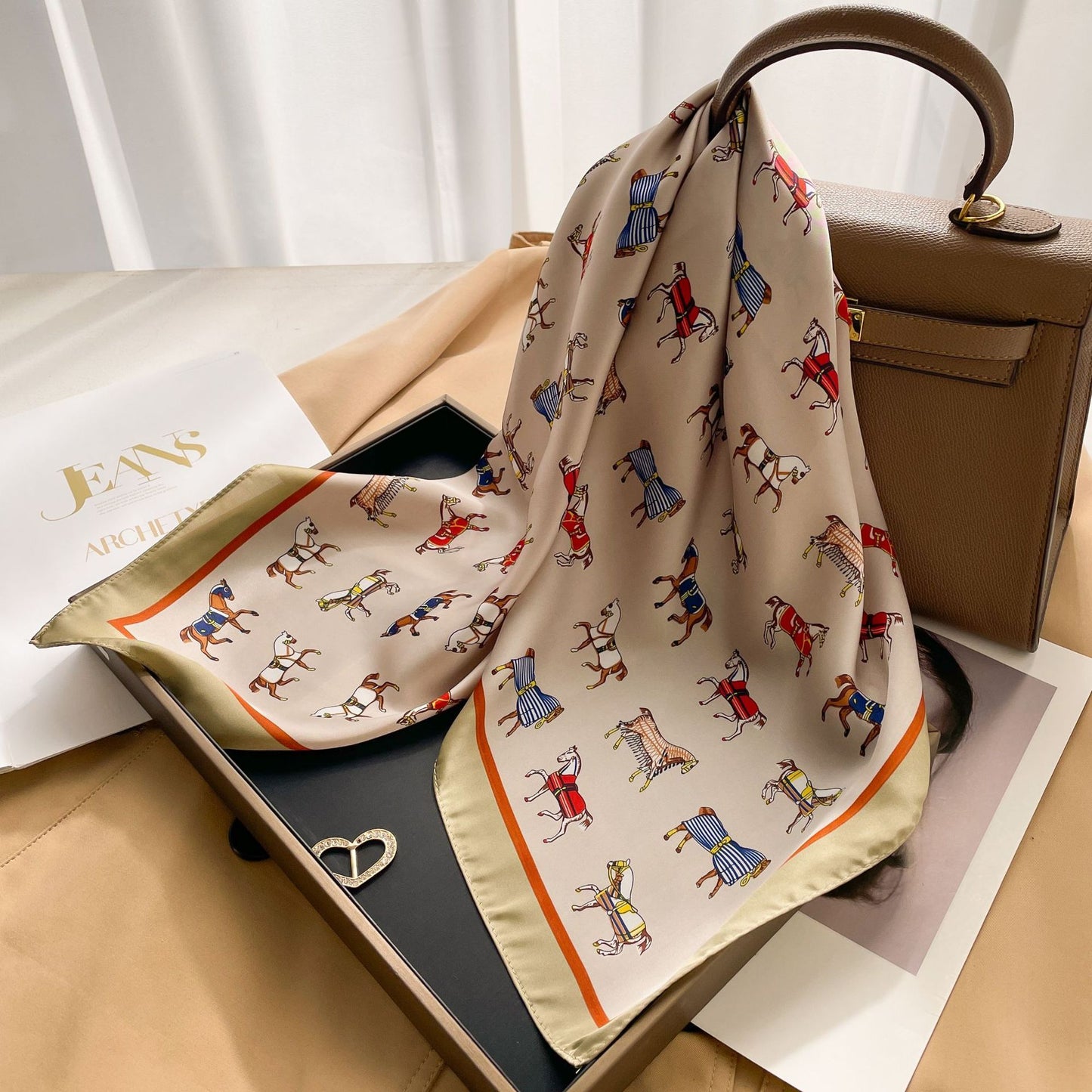 New 70 Korean Style Small Square Towel Silk Scarf For Women