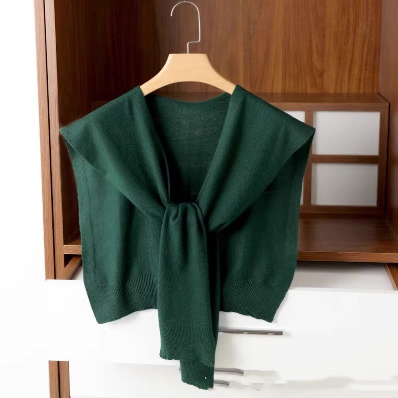 Shoulder Pad Waistcoat Wool Scarf