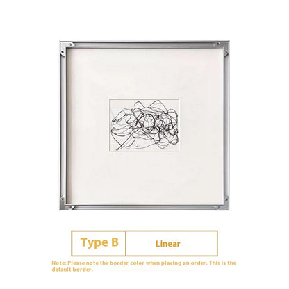 Modern Simple Black And White Line Decorative Painting