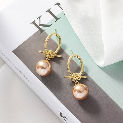 Vintage Pearl Sterling Silver Needle Earrings