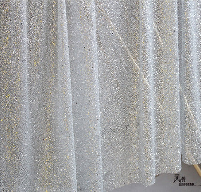 Wedding Dress Silver Bronzing Sequin Fabric