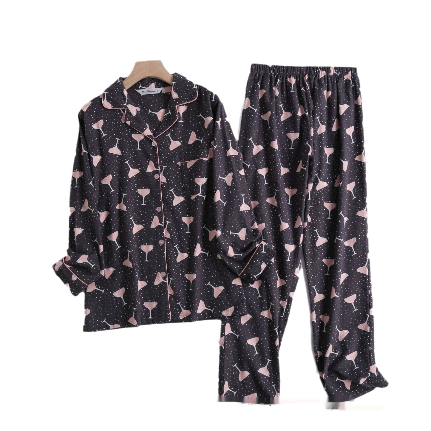 Women's Pajamas Simple Spring, Autumn And Winter Long Sleeves Trousers Suit