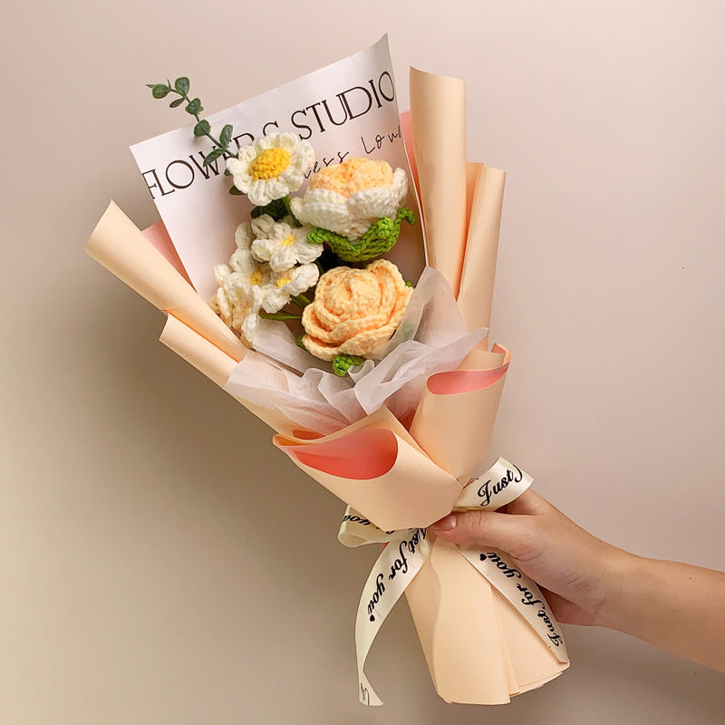 Wool Woven Bouquet Qixi Valentine's Day Gift