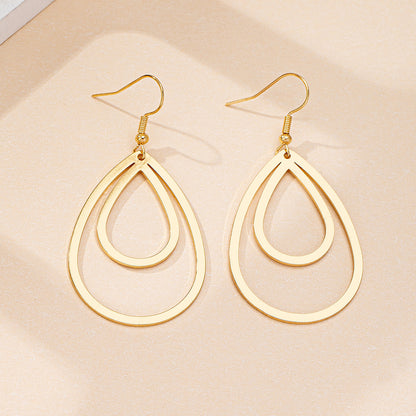 Fashion Simple Drop-shaped Hollow Earrings