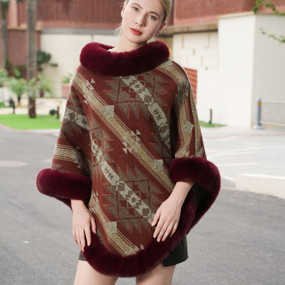 New Knitted Thermal Head Cover Cape Elegant Shawl