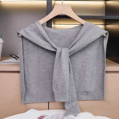 Shoulder Pad Waistcoat Wool Scarf