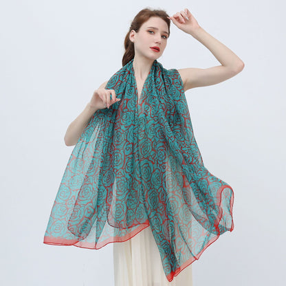 Yarn Cashew Printed Beach Travel Sun Protection Scarf