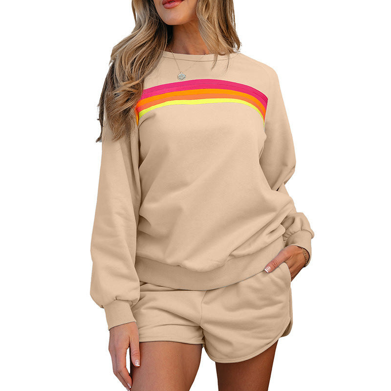 Fashion Trend Multicolor Long Sleeve Two-piece Set For Women