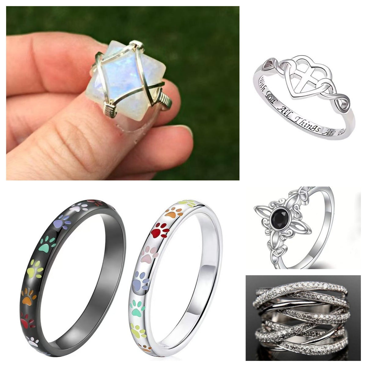 Cross Heart-shaped Ring For Men And Women