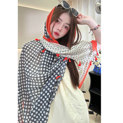 Ethnic Style Sunscreen Shawl Thin Retro Buckle Cloak