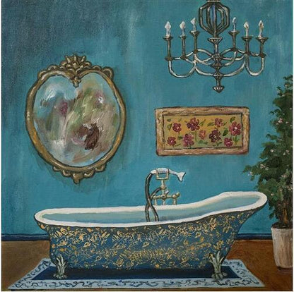 Modern Retro Bathroom Canvas Painting Mural Poster Wall