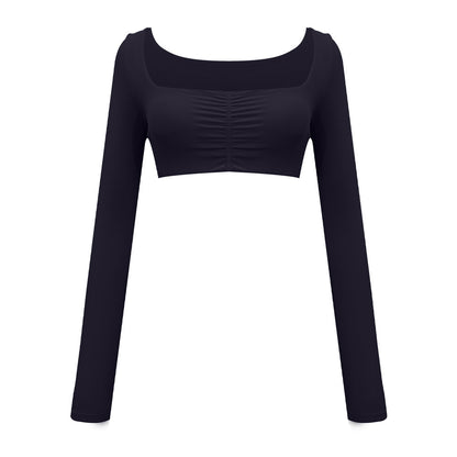 Flared Pants Solid Color Sports Long-sleeve Suit