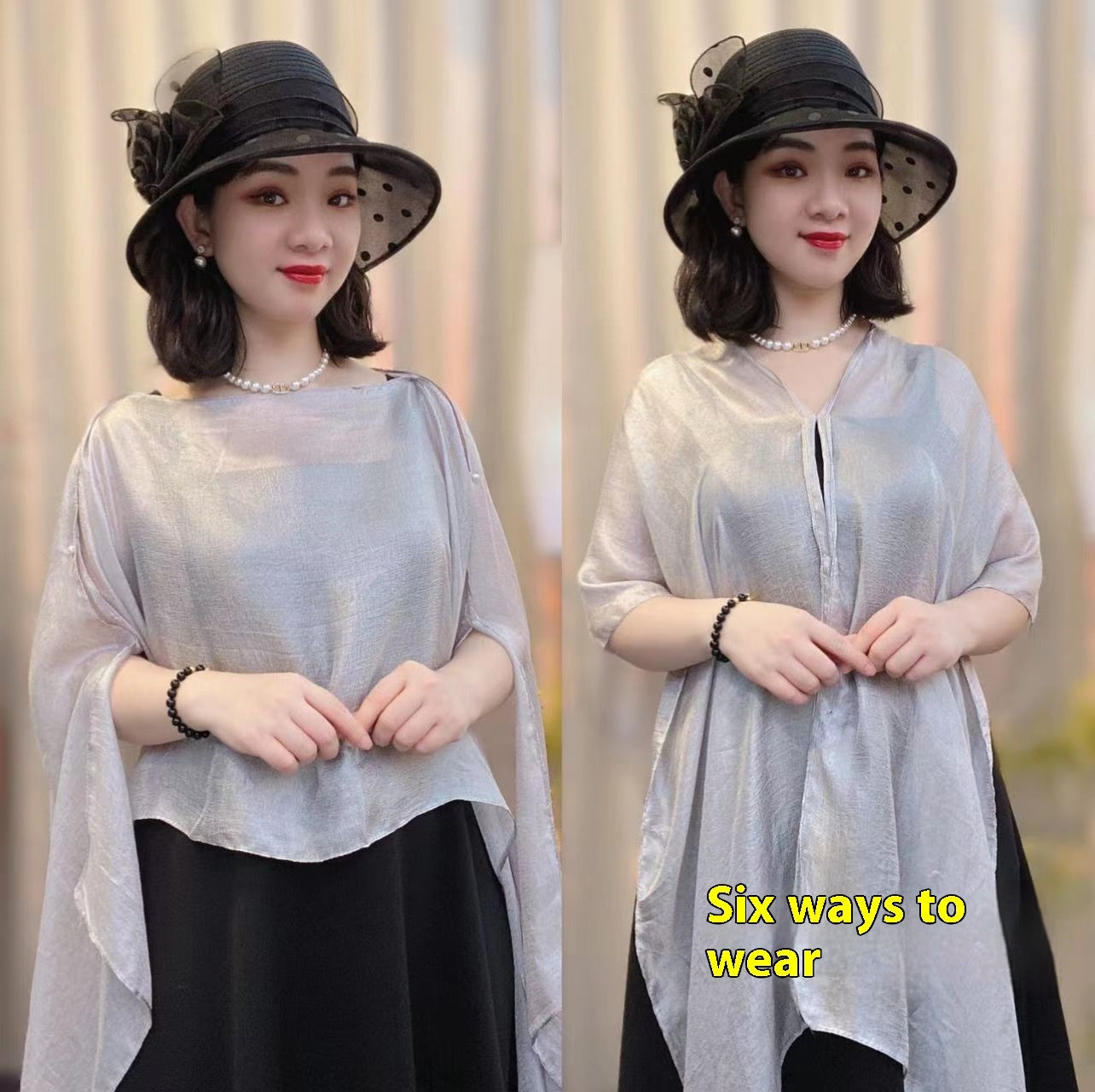 Solid Color Vacation Style Fashionable All-match Sunscreen Pullover Scarf Shawl