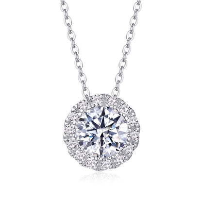 Legend Of The Starry Night - A Fashionable And Luxurious Diamond Jewelry Pendant Set With 2-carat Moissanite S925 Sterling Silver And Platinum Plating