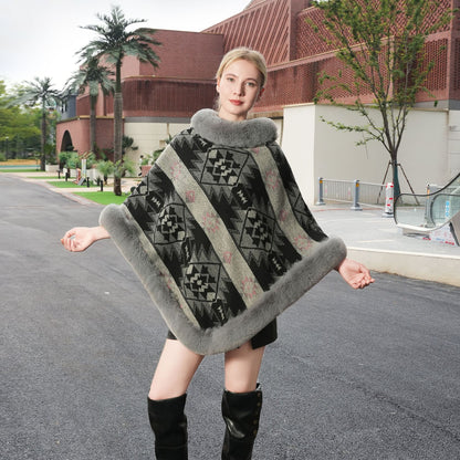 New Knitted Thermal Head Cover Cape Elegant Shawl