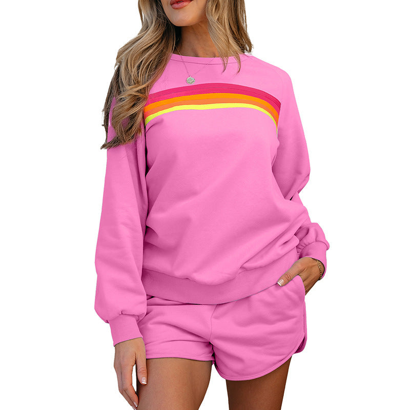 Fashion Trend Multicolor Long Sleeve Two-piece Set For Women