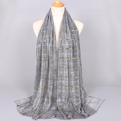 New Women's Lamp Wick Silk Sequined Scarf