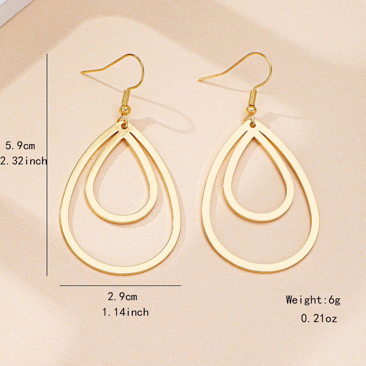 Fashion Simple Drop-shaped Hollow Earrings