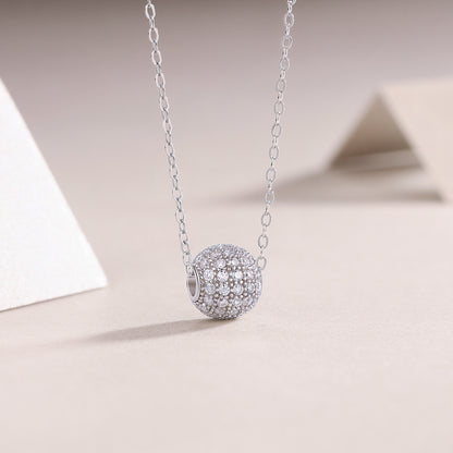 Meet At This Moment - A Fashionable And Luxurious Diamond Jewelry Pendant Set With Moissanite S925 Sterling Silver And Platinum Plating