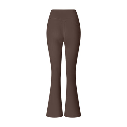 Flared Pants Solid Color Sports Long-sleeve Suit